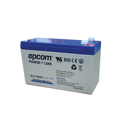 [PL712V2] Bateria 12V @ 7Ah / Tecnologia AGM / Alarmas de intrusión / Incendio / Control de acceso / CCTV