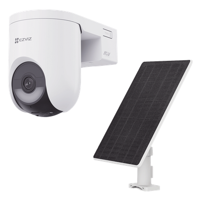 Kit Cámara PT 4G LTE Solar / 4 MP / Wifi / Lente 4 mm / IR 15 m / Batería 5200 mAh / Panel Solar Monocristalino 5W / Detección IA de Personas y Vehículos / Audio Bidireccional / IP65 / H.265 / microSD 512 GB
