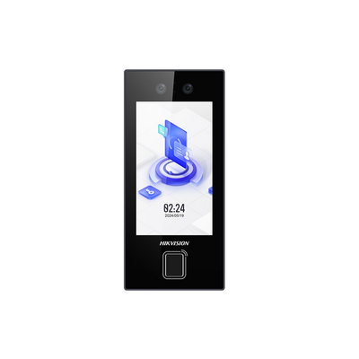 [DS-K1T342MFWX-E1] Terminal Min Moe WiFi de Reconocimiento Facial y Huella con lector MIFARE / Exterior IP65 / Hasta 1.5 mts en lectura de rostro / Soporta P2P Hik-Connect / 1,500 Rostros / 3,000 Huellas / Videoportero / POE.