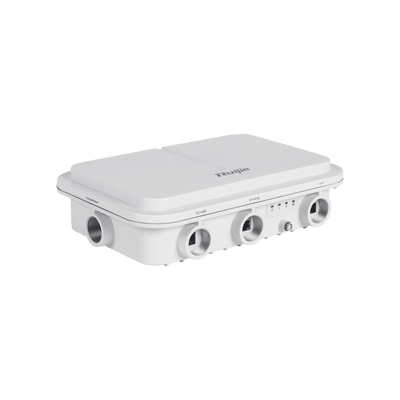 Punto de Acceso Inalámbrico Exterior de Alta Potencia y Doble Radio Wi-Fi 6 de 2.402 Gbps, Puerto Óptico de 1 Gbps